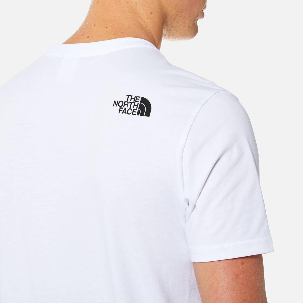 The North Face Men's Short Sleeve Fine T-Shirt - TNF White/TNF Black商品第4张图片规格展示