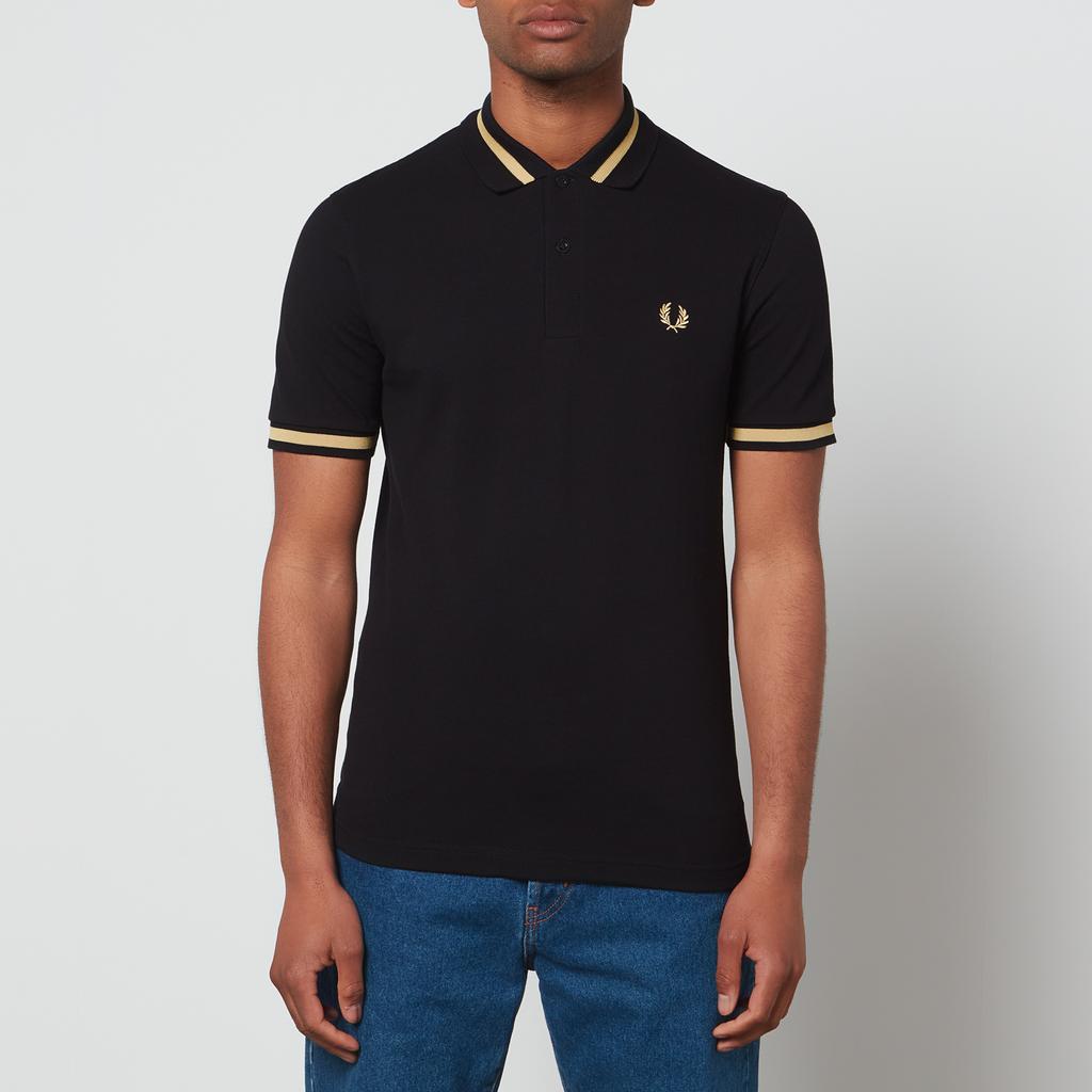Fred Perry Men's Made In England Single Tipped Polo Shirt - Black/Champagne商品第1张图片规格展示