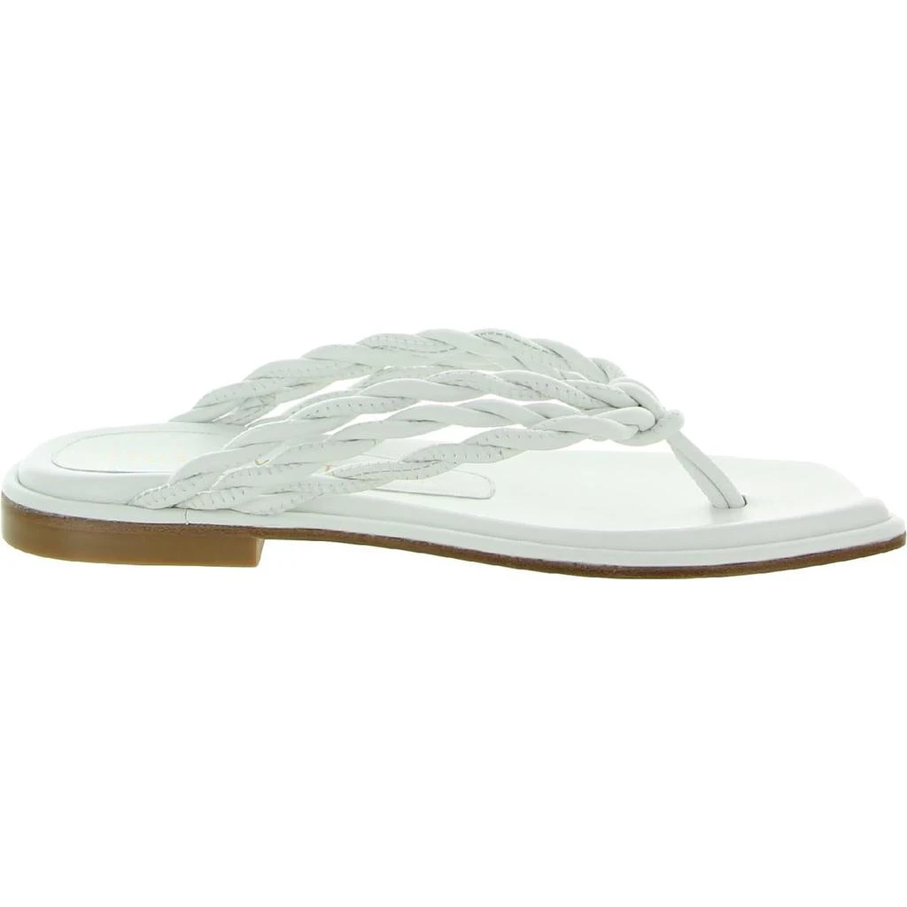 Stuart Weitzman Womens Calypso Leather Square Toe Flip-Flops 商品