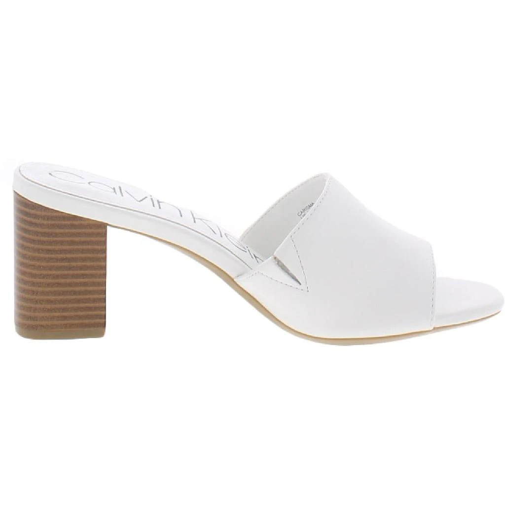 商品Calvin Klein|Calvin Klein Womens Carisma Leather Slip-On Heel Sandals,价格¥152,第4张图片详细描述