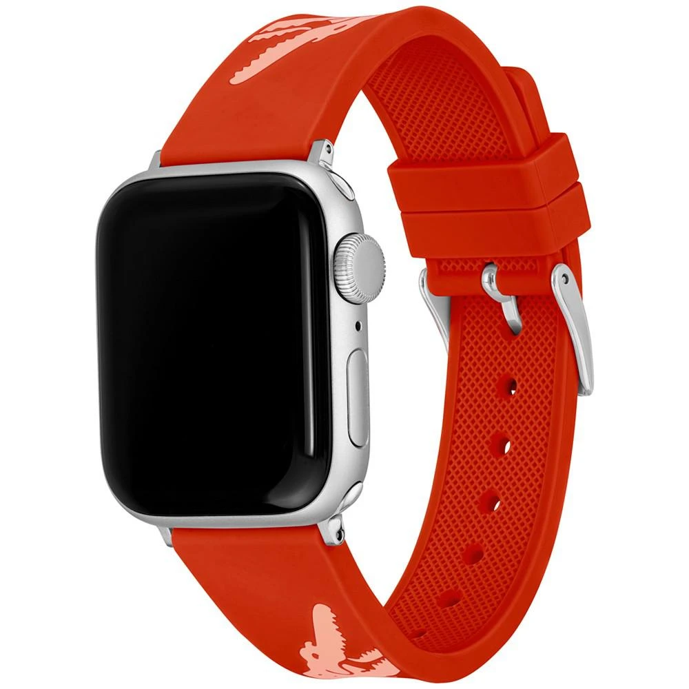 商品Lacoste|Crocodile Print Red Silicone Strap for Apple Watch® 38mm/40mm,价格¥420,第2张图片详细描述
