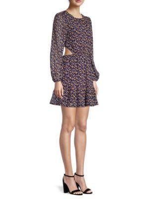 商品Lush|Floral-Print Tie-Back Dress,价格¥186,第5张图片详细描述