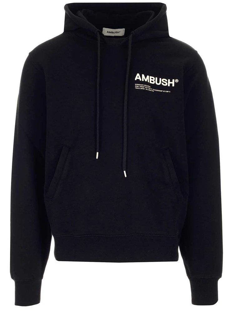 商品Ambush|Ambush Logo Printed Hoodie,价格¥1577,第1张图片
