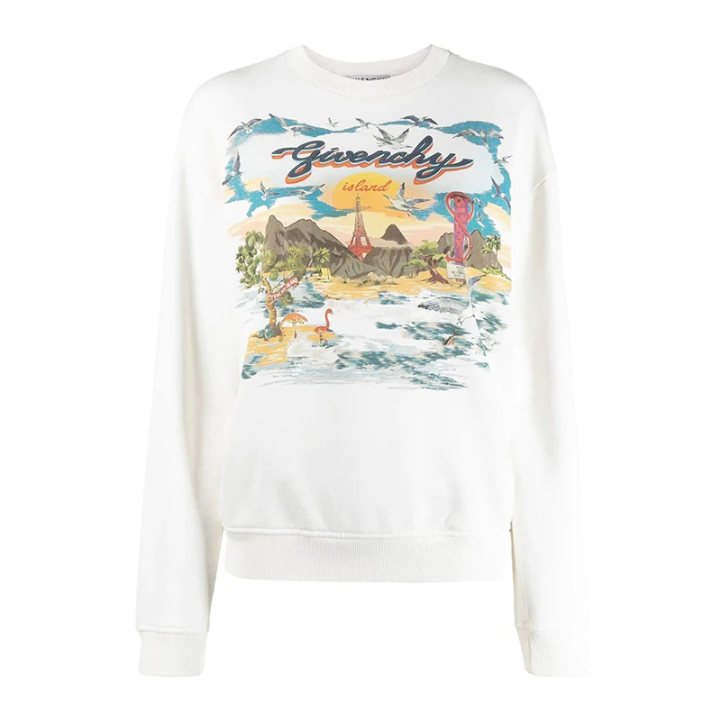 商品Givenchy|GIVENCHY 纪梵希 女士白色卫衣/帽衫 BWJ0193Z4P-105,价格¥2046,第1张图片