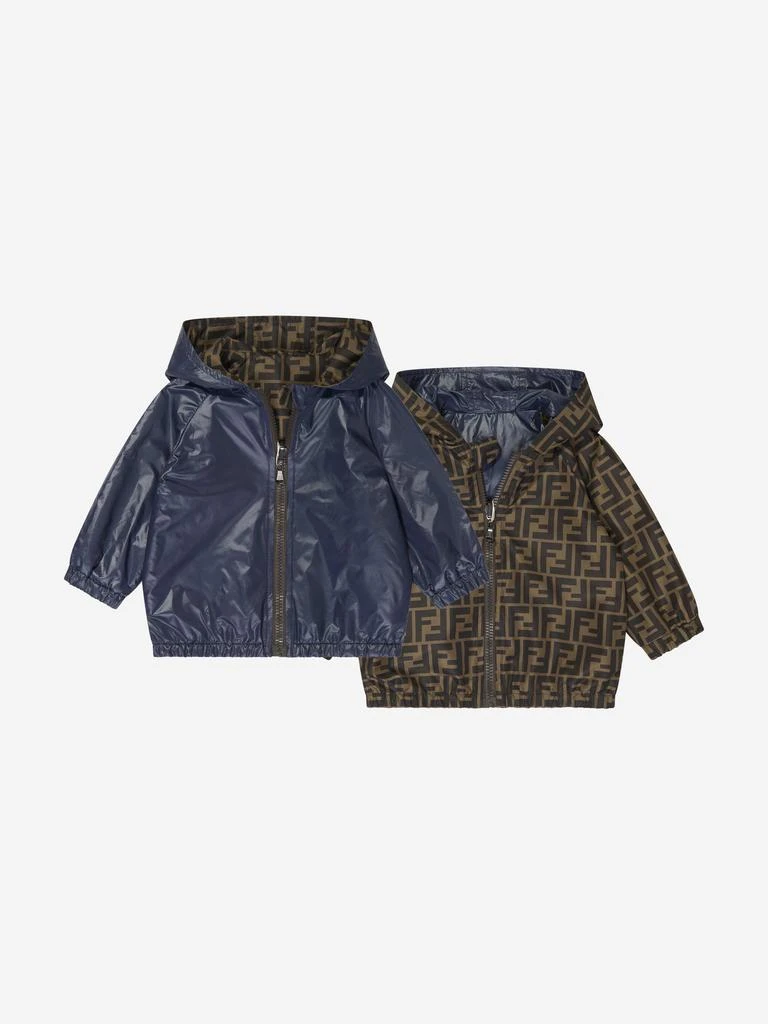 商品Fendi|Fendi Baby Boys Reversible FF K-Way Jacket in Blue,价格¥3391,第1张图片