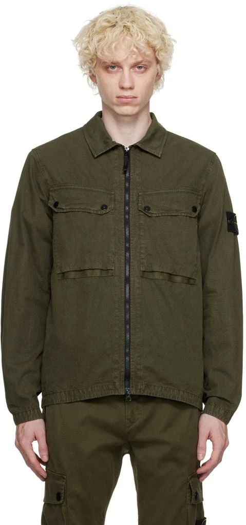 商品Stone Island|Khaki Faded Jacket,价格¥2834,第1张图片