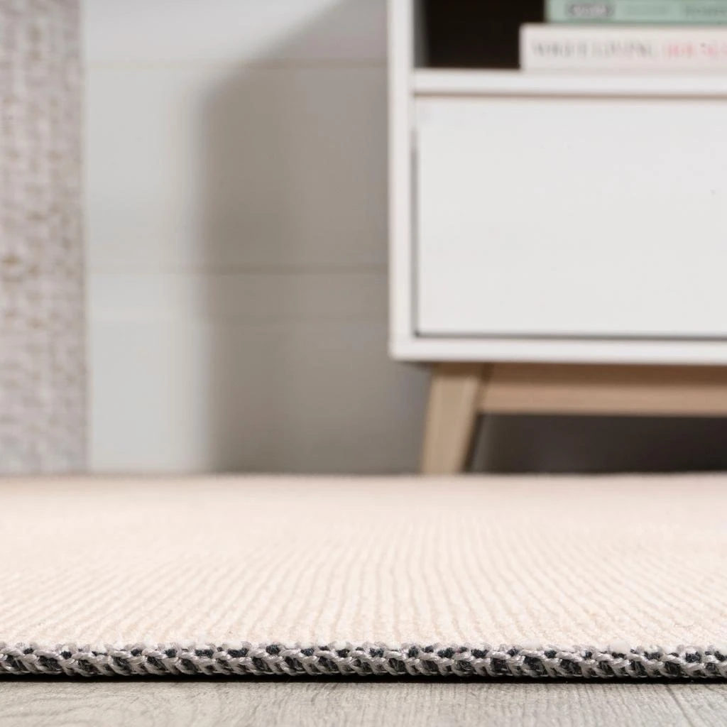 Cirkel Minimalist Geometric Dot Machine-Washable Cream/Rust Area Rug 商品