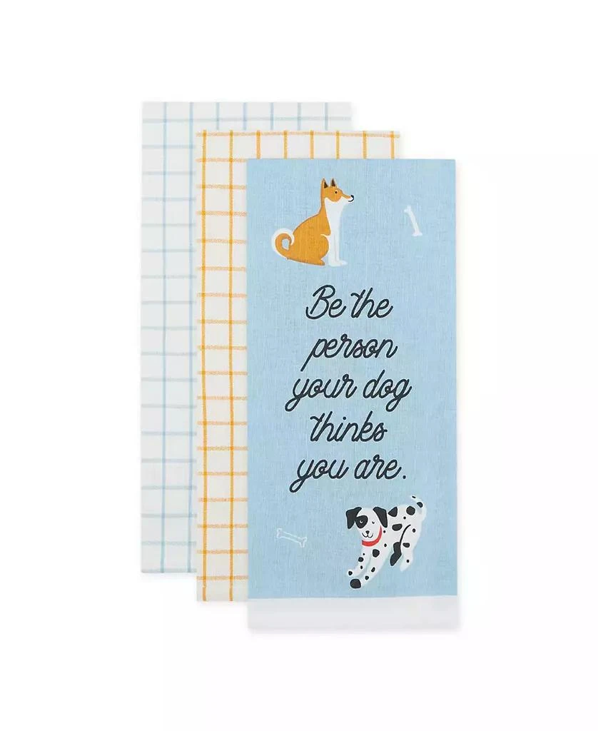 商品Design Imports|Everyday Pets Kitchen Collection Absorbent Dishtowel Set, 18x28", Dog Person, 3 Count,价格¥120,第4张图片详细描述