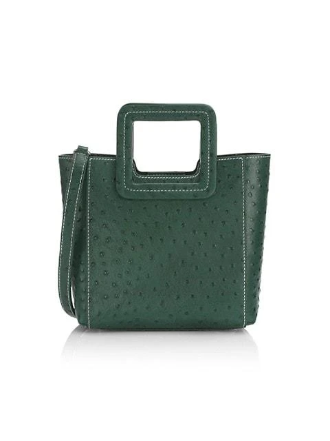 商品Staud|Mini Shirley Ostritch-Embossed Leather Tote,价格¥774,第1张图片