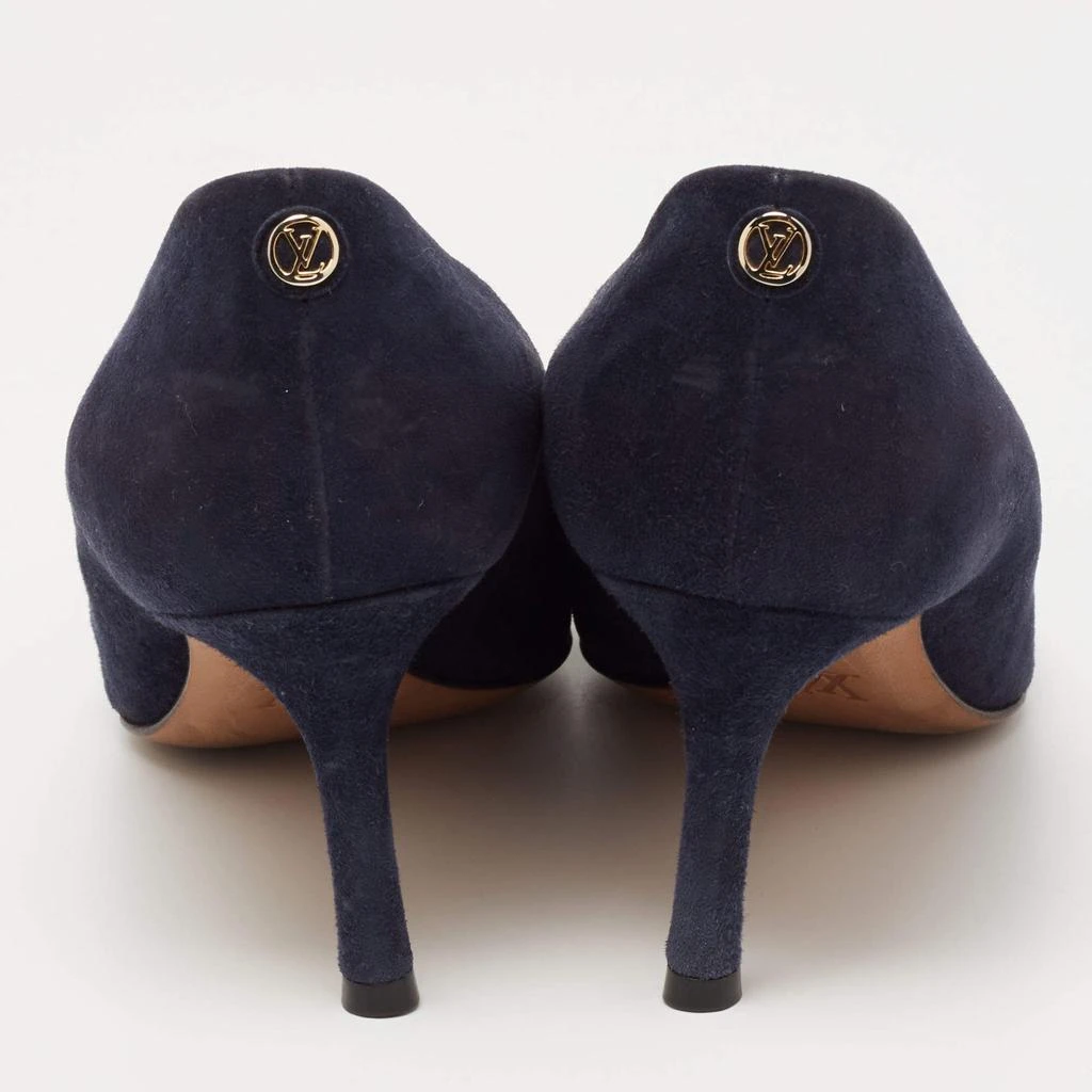 商品[二手商品] Louis Vuitton|Louis Vuitton Navy Blue Suede Pointed Toe Pumps Size 39,价格¥2519,第5张图片详细描述