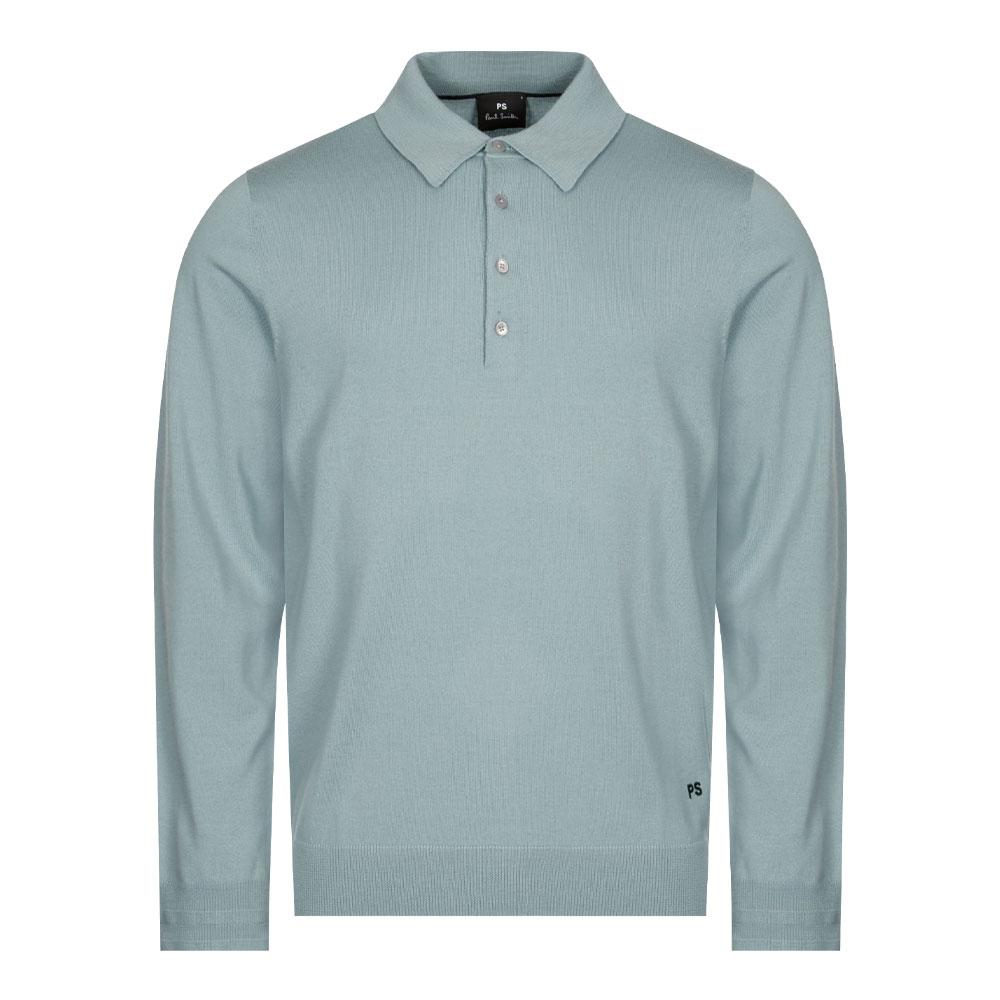 Paul Smith Knitted Polo Shirt - Blue商品第1张图片规格展示