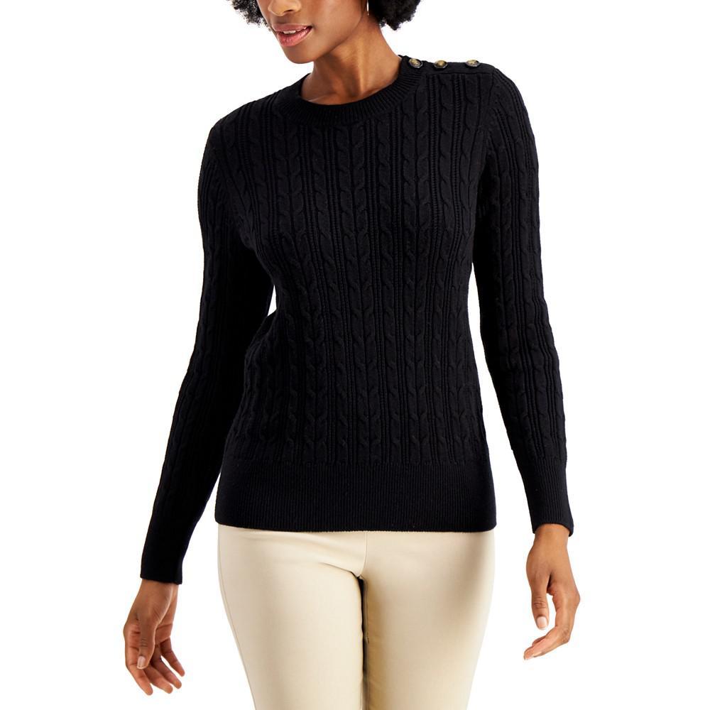 商品Charter Club|Button-Shoulder Sweater, Created for Macy's,价格¥169,第1张图片