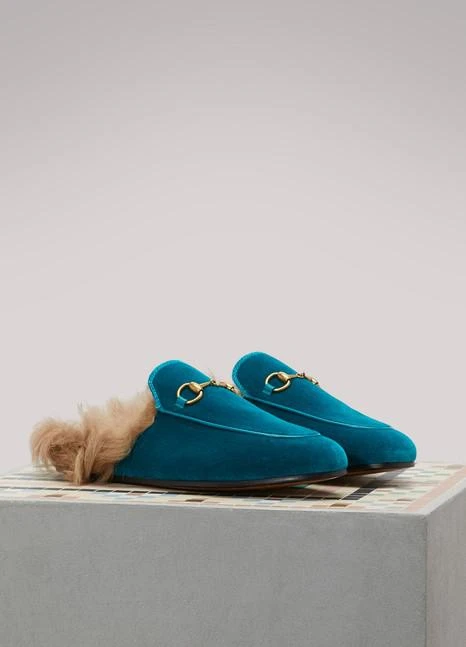 商品Gucci|Princetown velvet slipper,价格¥6380,第3张图片详细描述