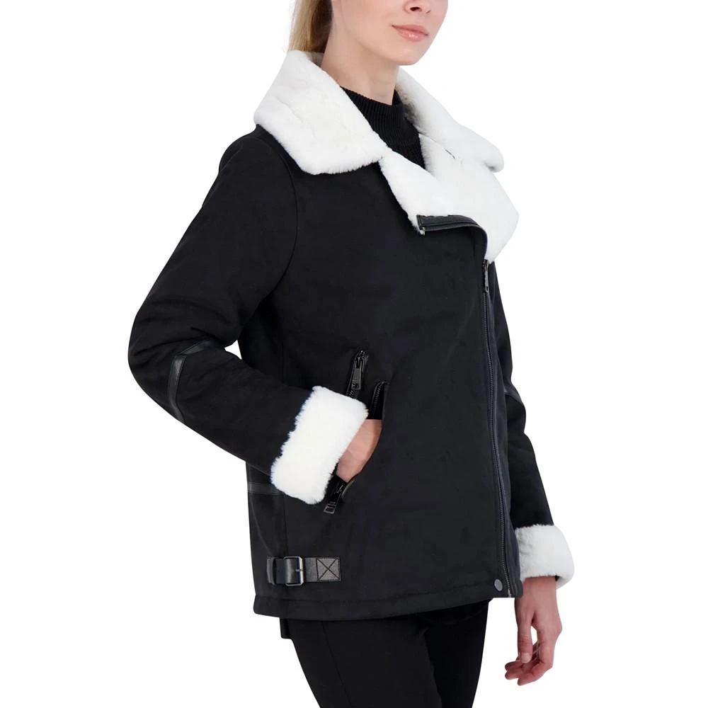 商品Steve Madden|Juniors' Faux-Shearling Coat, Created for Macy's,价格¥323,第4张图片详细描述