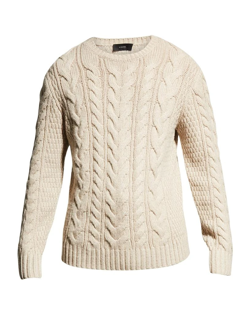 商品Vince|Men's Wool-Cashmere Cable Sweater,价格¥1042,第2张图片详细描述