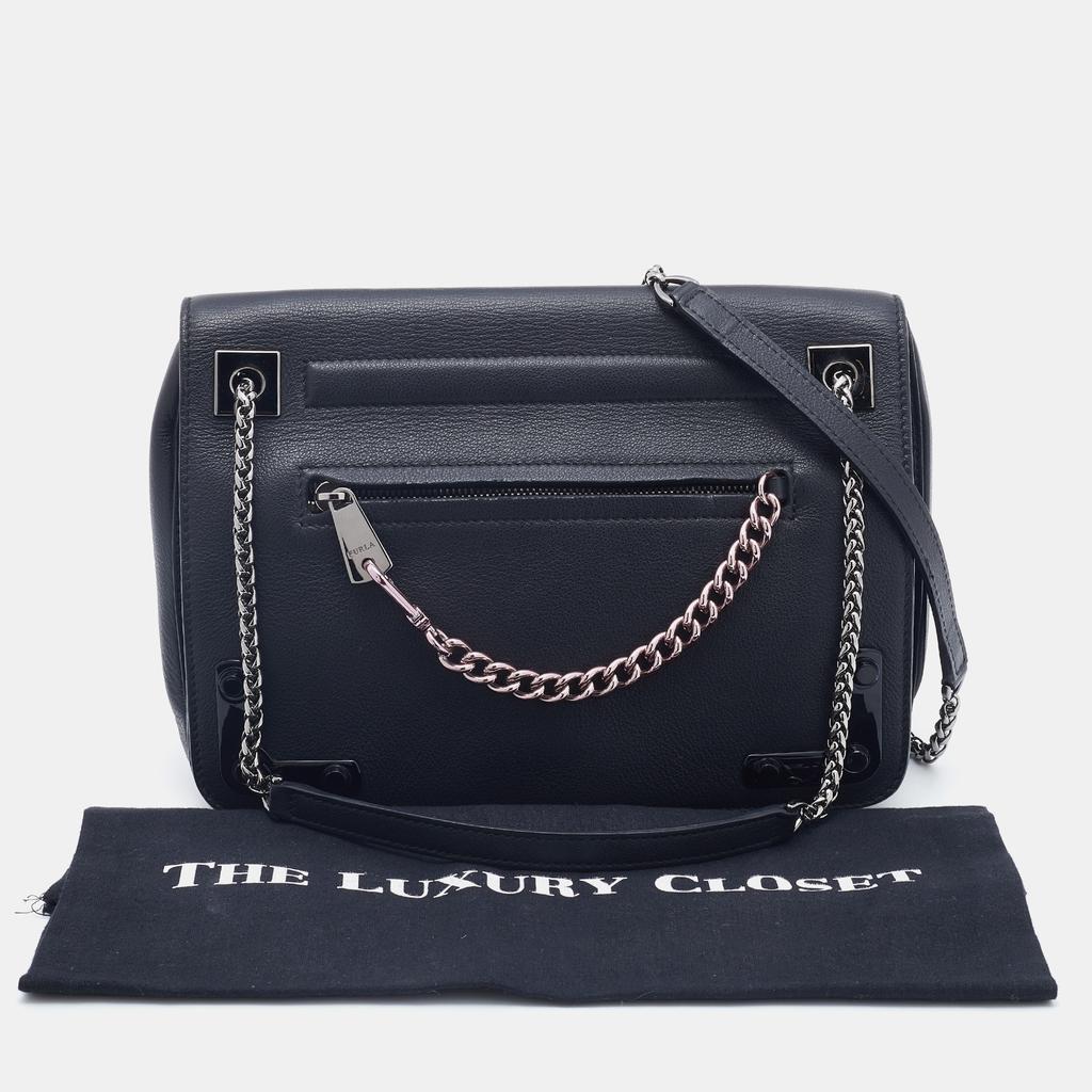 Furla Black Leather Diana Shoulder Bag商品第10张图片规格展示