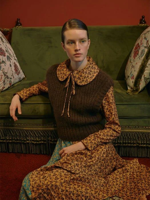 商品NEUL|Chambre Blouse_Chai Tea (Orange Brown),价格¥1677,第4张图片详细描述