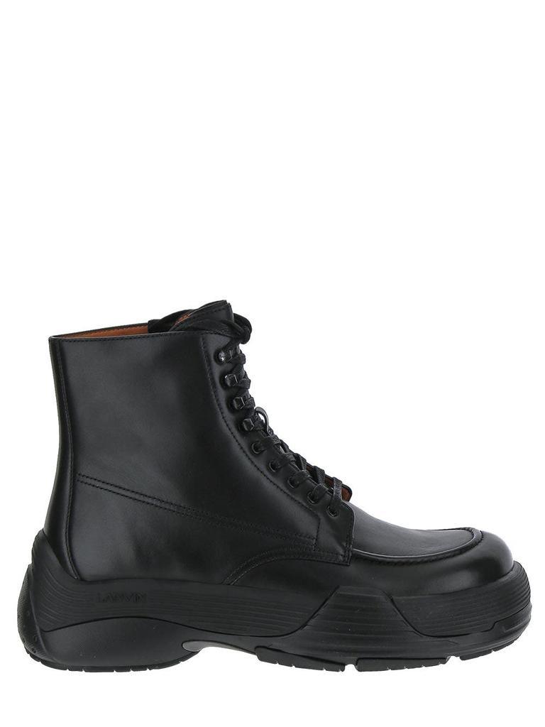 商品Lanvin|Flash-X Bold Leather Lace-up Boots,价格¥6053,第1张图片