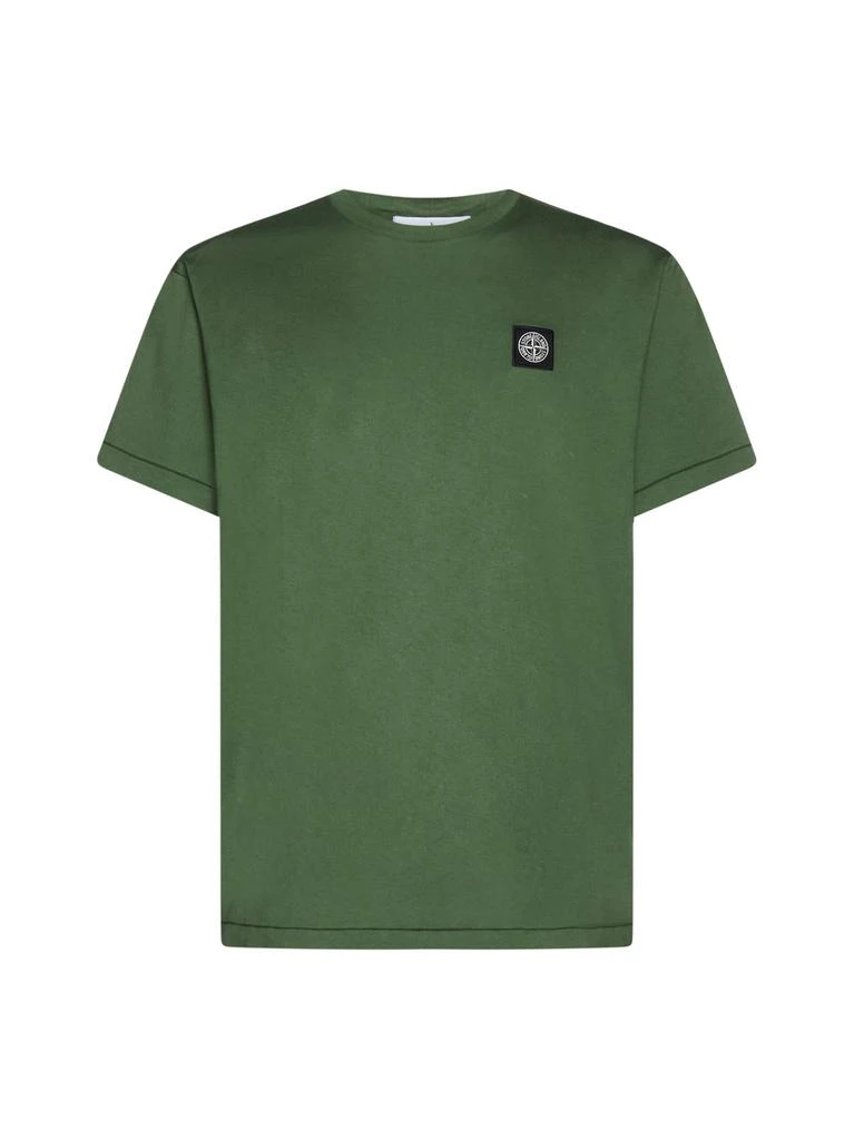 商品Stone Island|Stone Island Logo Patch Crewneck T-Shirt,价格¥1808,第1张图片