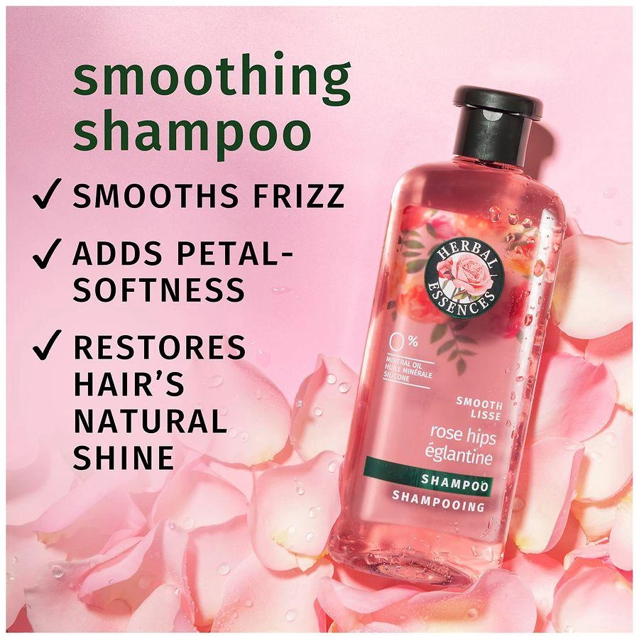 商品Herbal Essences|Rose Hips Smooth Shampoo Luscious floral bouquet with rose petal top notes,价格¥59,第3张图片详细描述