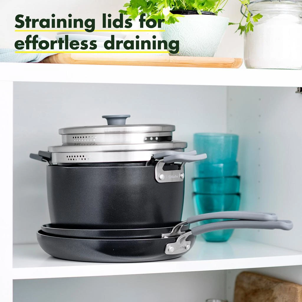 商品Greenpan|Greenpan Levels Essential 6 Piece Nonstick Cookware Set,价格¥790,第4张图片详细描述