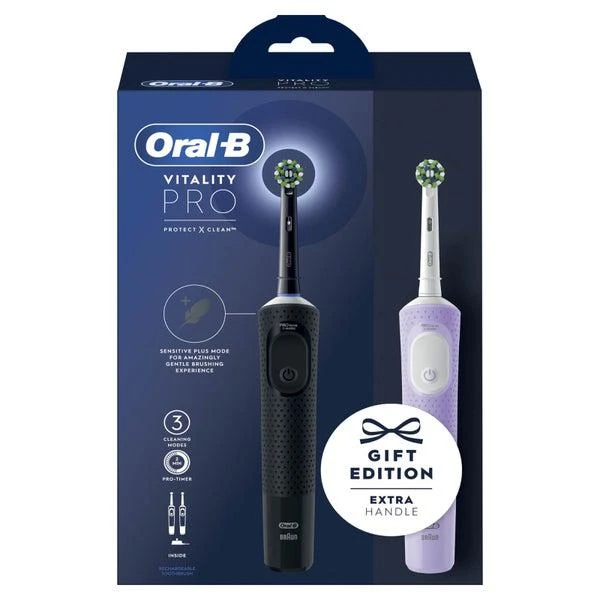 商品Oral-B|Oral B Vitality PRO Black and Lilac Duo Pack,价格¥714,第3张图片详细描述