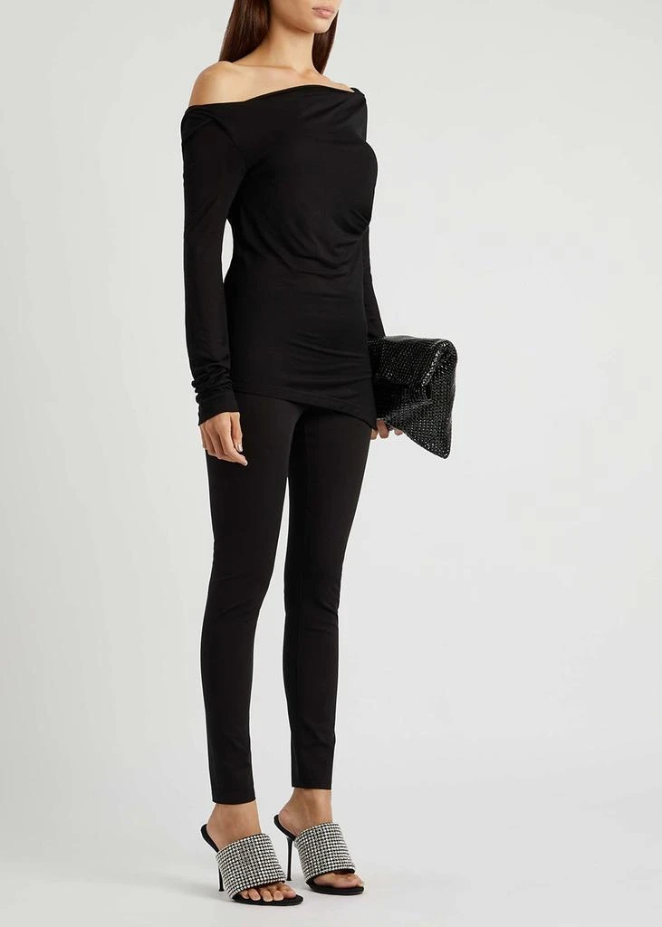 商品Helmut Lang|Reflex black stretch-jersey leggings,价格¥2490,第4张图片详细描述