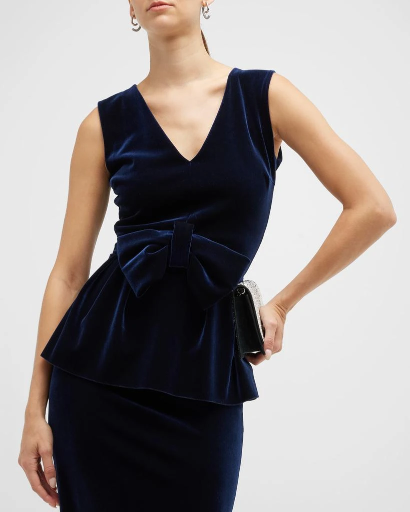 Fiamma Peplum Velvet Column Gown 商品