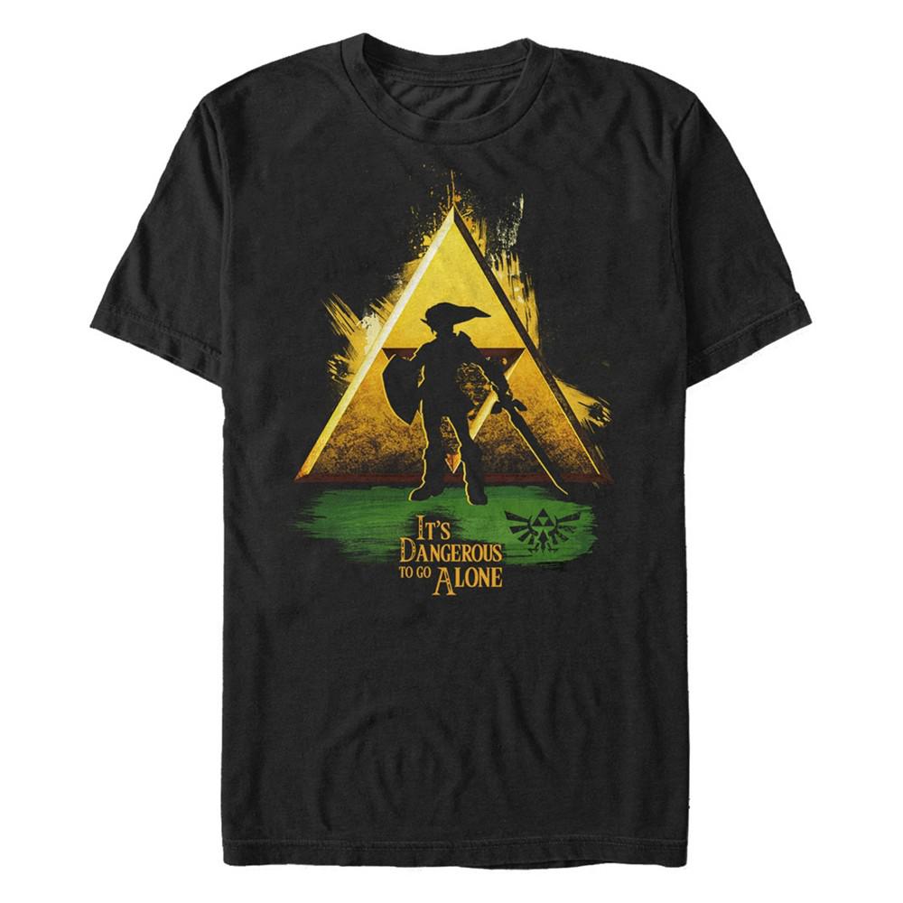 Nintendo Men's Legend of Zelda It's Dangerous Triforce Logo Short Sleeve T-Shirt商品第1张图片规格展示