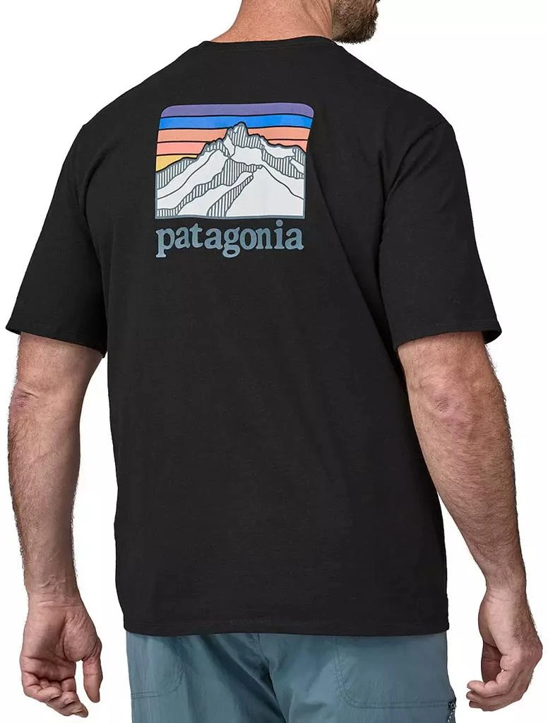 商品Patagonia|Patagonia Men's Line Logo Ridge Pocket Responsibili-Tee Short Sleeve T-Shirt,价格¥372,第2张图片详细描述