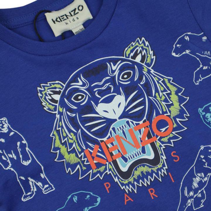 商品Kenzo|Blue Baby Boys Long Sleeve T Shirt,价格¥491-¥535,第4张图片详细描述