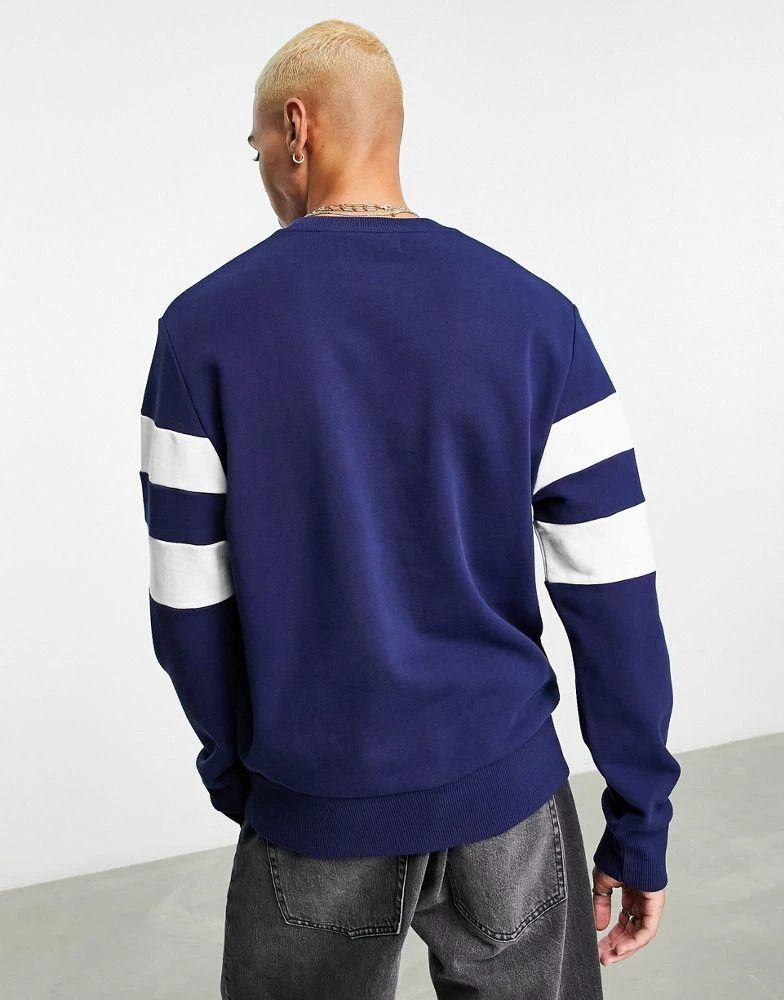 商品Fred Perry|Fred Perry bold tipped sweatshirt in navy,价格¥954,第2张图片详细描述