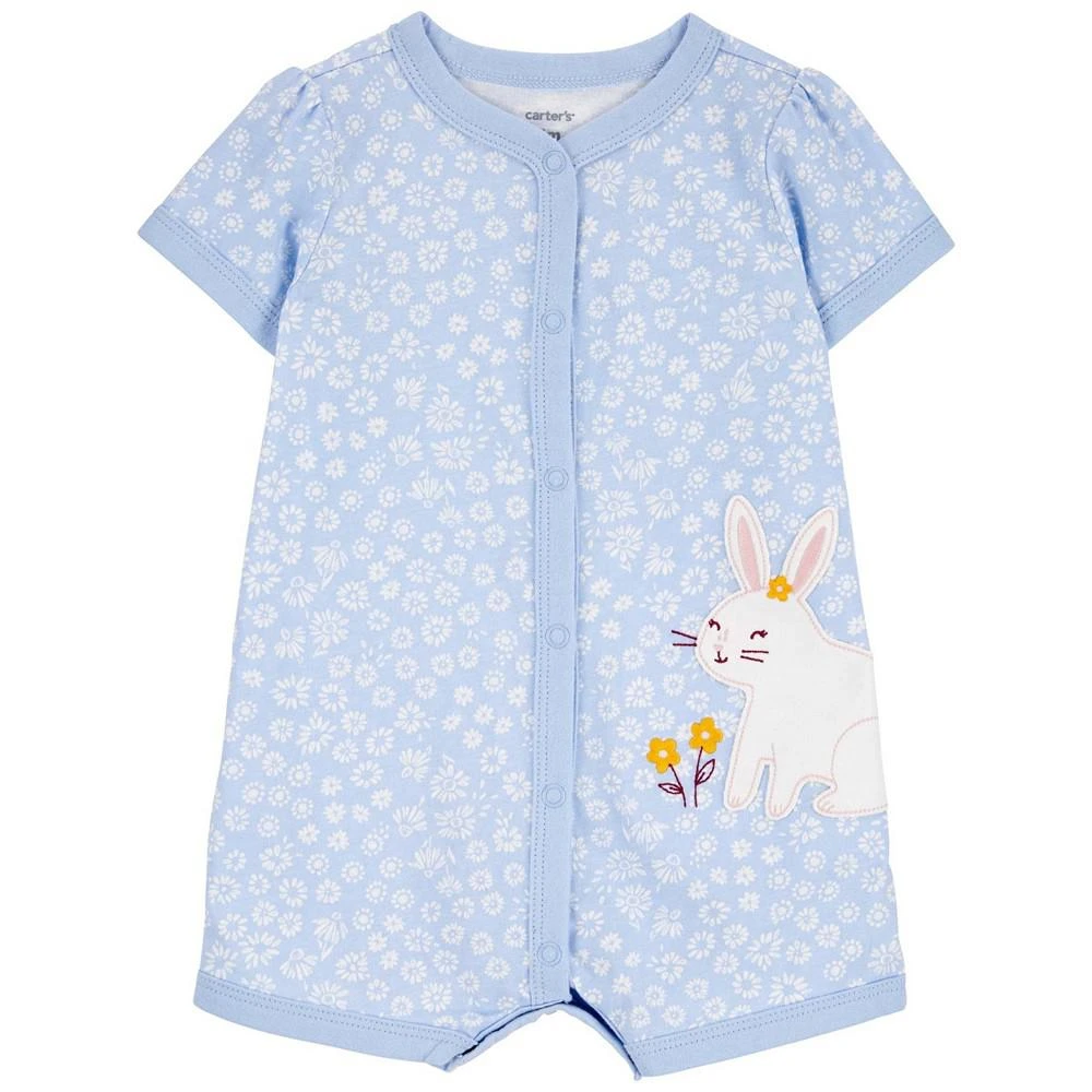 商品Carter's|Baby Girls Bunny Snap Up Romper,价格¥120,第1张图片