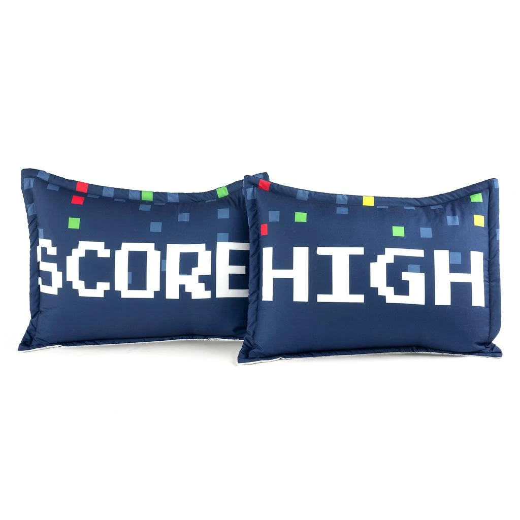 Video Games Reversible Oversized Comforter Navy/Multi 4Pc Set Twin 商品