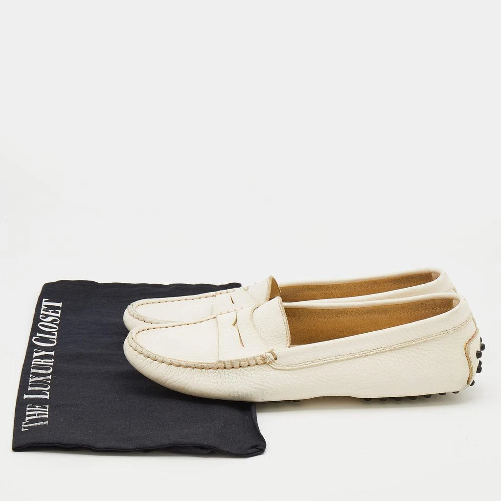 Tod's White Leather Penny Slip On Loafers Size 38.5 商品