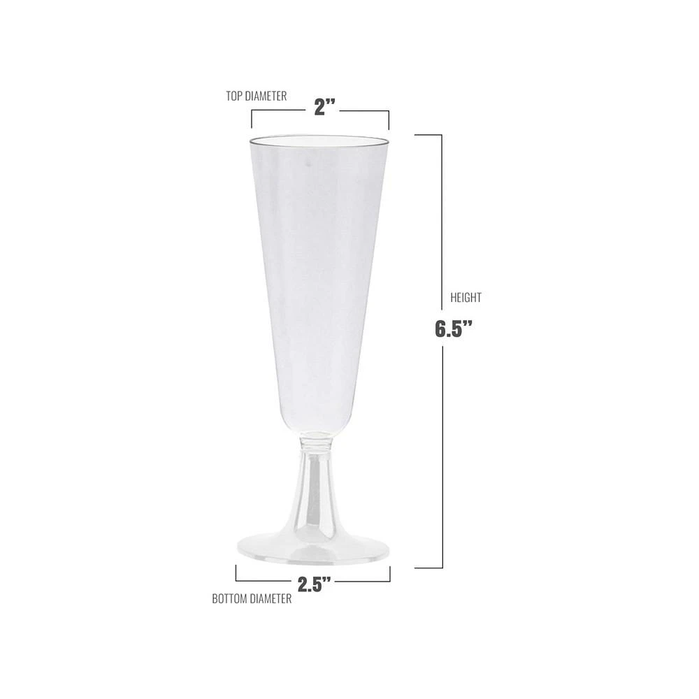 商品Smarty Had A Party|4 oz. Clear Disposable Plastic Champagne Flutes (288 Flutes),价格¥576,第2张图片详细描述