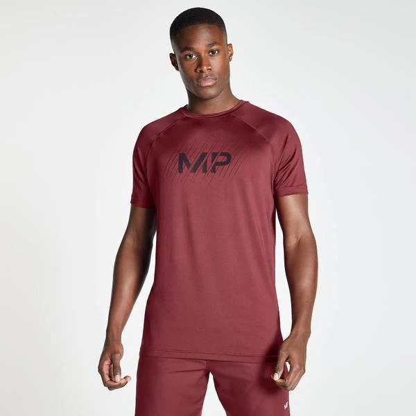 商品Myprotein|MP Men's Linear Line Graphic Essentials Training Short Sleeve T-Shirt - Dark Red,价格¥135,第1张图片