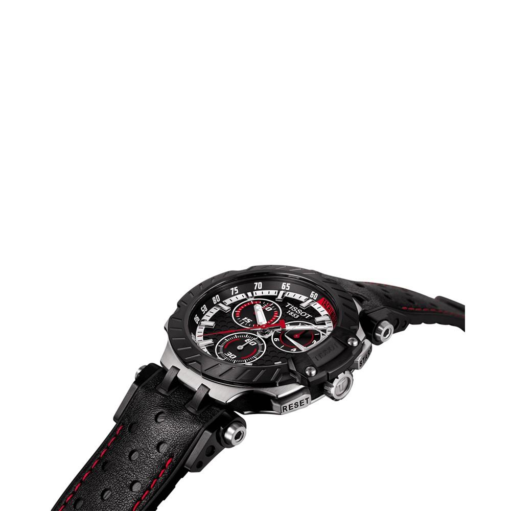 Men's Swiss Chronograph T-Race MotoGP 2020 Black Rubber Strap Watch 48mm - Limited Edition商品第8张图片规格展示