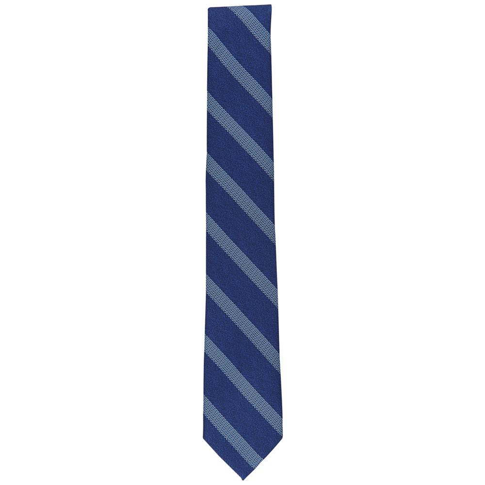 Men's Mellini Skinny Textured Stripe Tie, Created for Macy's商品第2张图片规格展示