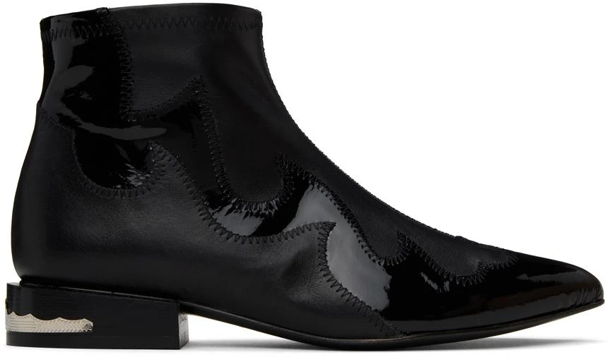 商品Toga Pulla|Black Paneled Boots,价格¥892,第1张图片
