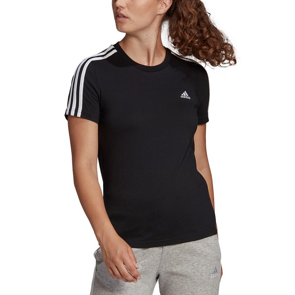 商品Adidas|Women's Essentials Cotton 3 Stripe T-Shirt,价格¥209,第1张图片