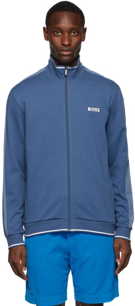 商品Hugo Boss|Blue Regular-Fit Logo Zip Jacket,价格¥1205,第1张图片