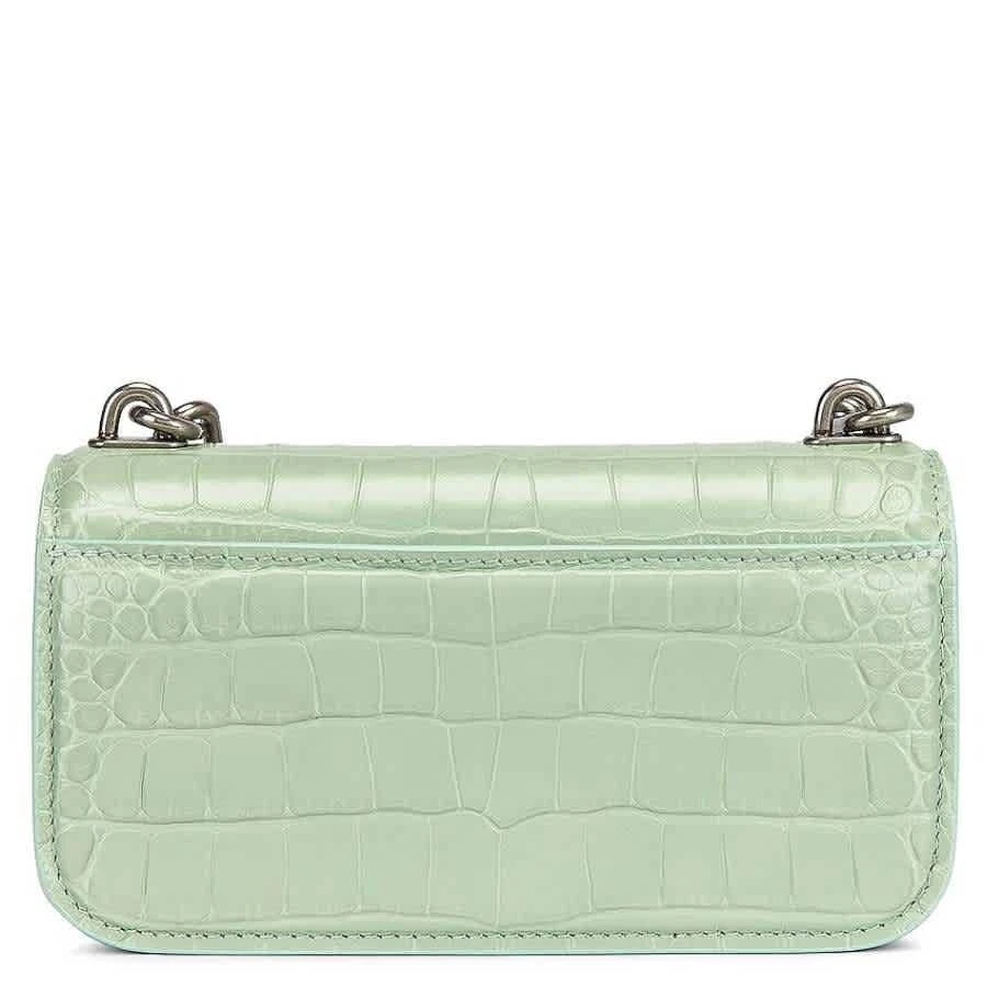 商品Balenciaga|Light Green Croc-Embossed Leather XS Gossip Bag,价格¥6496,第2张图片详细描述