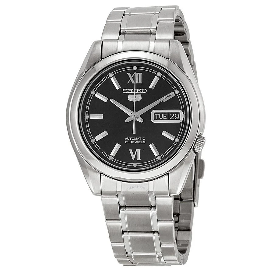 商品Seiko|Black Dial Stainless Steel Men's Watch SNKL55,价格¥811,第1张图片