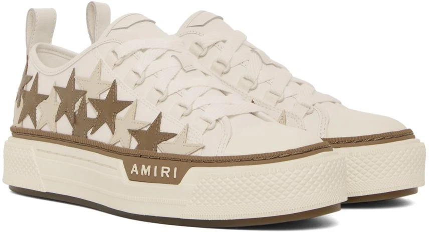 商品AMIRI|White & Brown Stars Court Low-Top Sneakers,价格¥4945,第4张图片详细描述