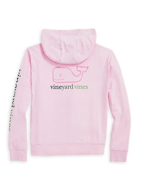 商品Vineyard Vines|Little Girl's & Girl's Whale Logo Hoodie,价格¥353,第5张图片详细描述