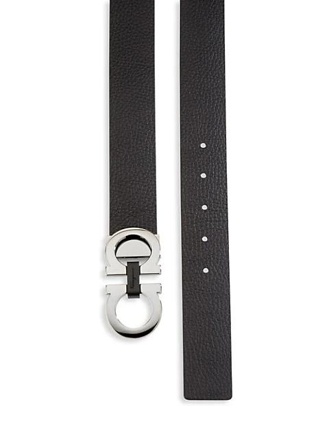Adjustable & Reversible Gancini Buckle Belt商品第2张图片规格展示
