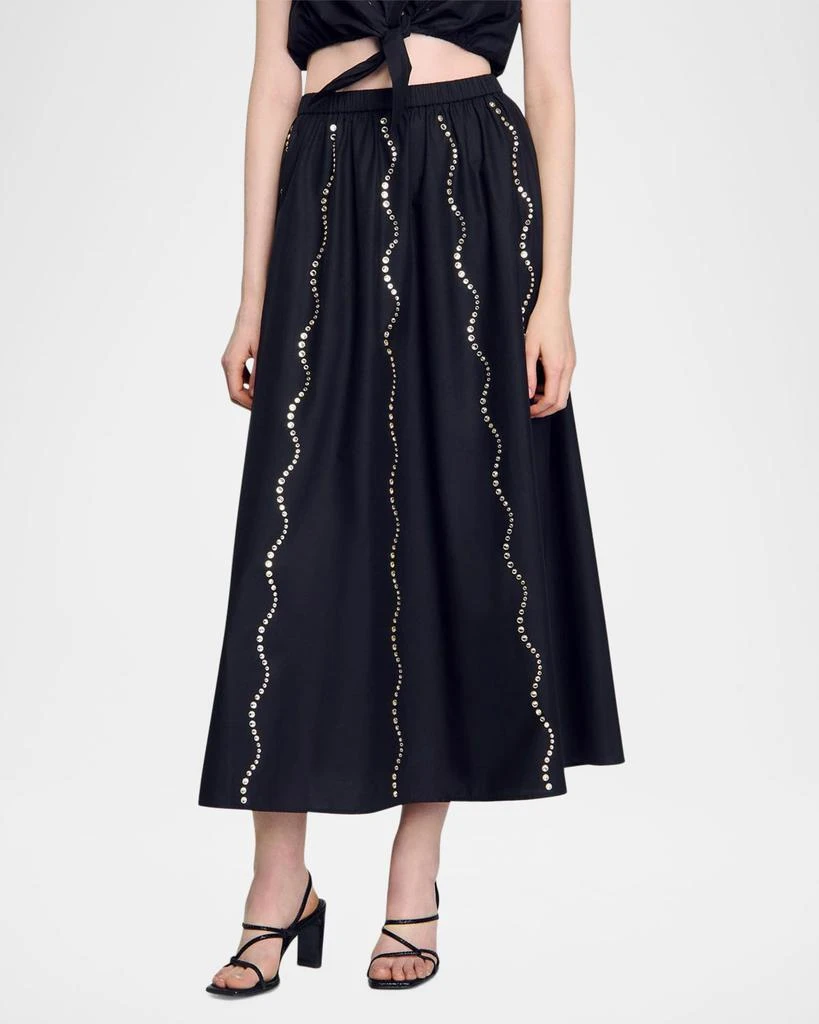 商品Sandro|Aviv Embellished Midi Skirt,价格¥3008,第4张图片详细描述