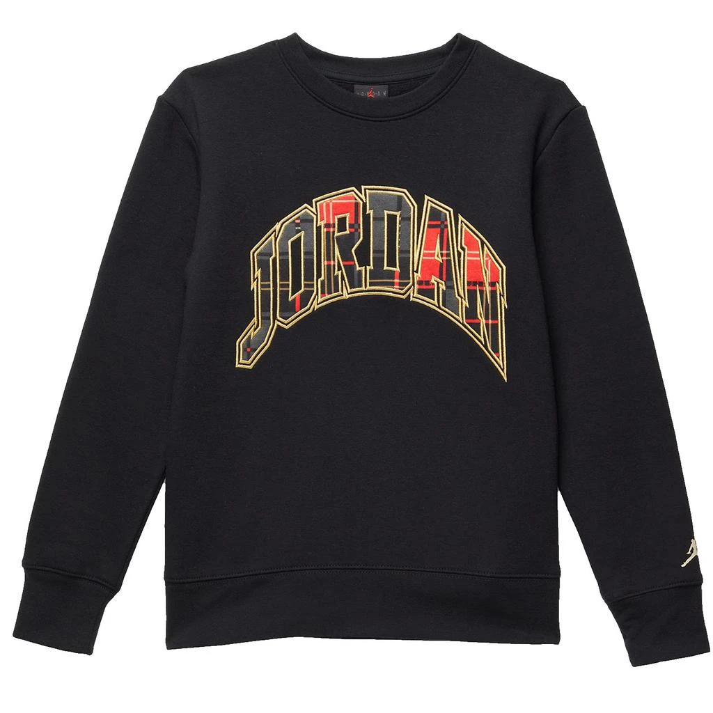 商品Jordan|Essentials Plaid Crew Sweatshirt (Big Kids),价格¥377,第1张图片