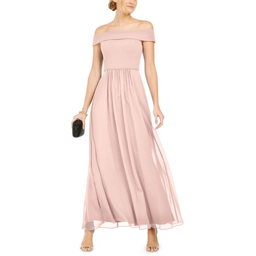 商品Adrianna Papell|Adrianna Papell Womens Chiffon Off-The-Shoulders Evening Dress,价格¥117,第1张图片